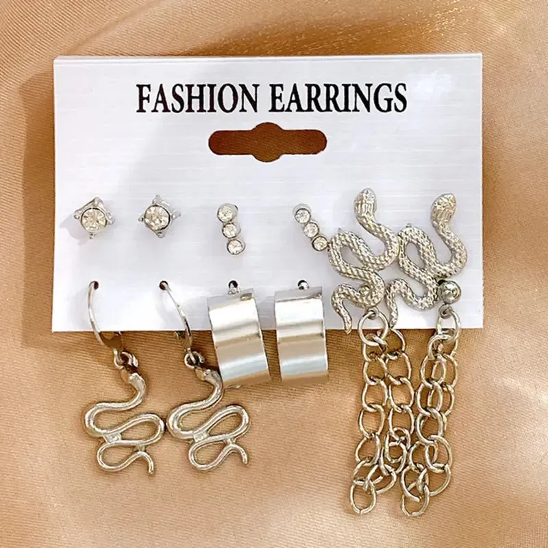 6 Pairs Urban Earrings