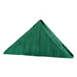 Accordion Crinkle Taffeta Napkin 20"x20" - Emerald Green