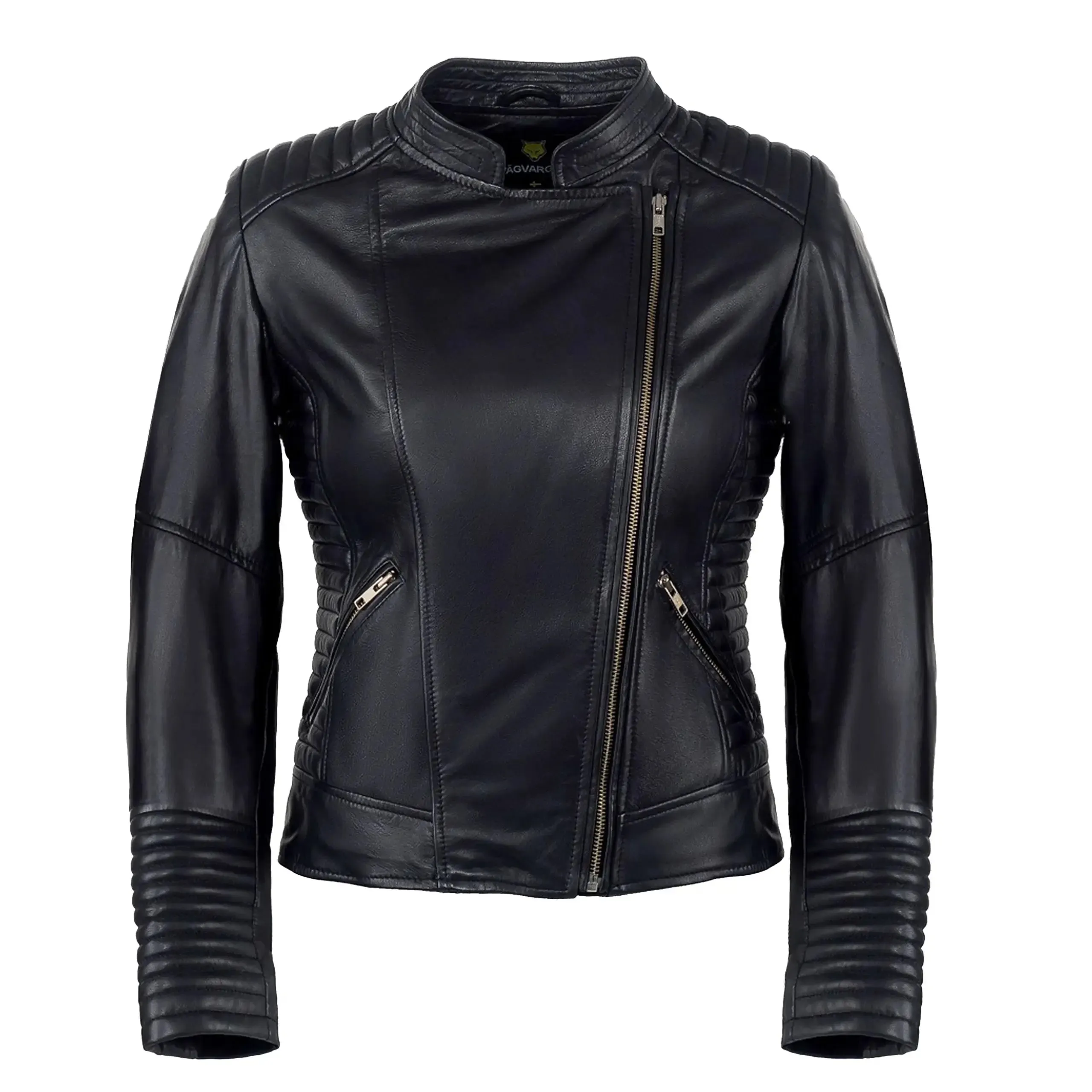 Amy's Armored Women's Black Motorcycle Leather Jacket