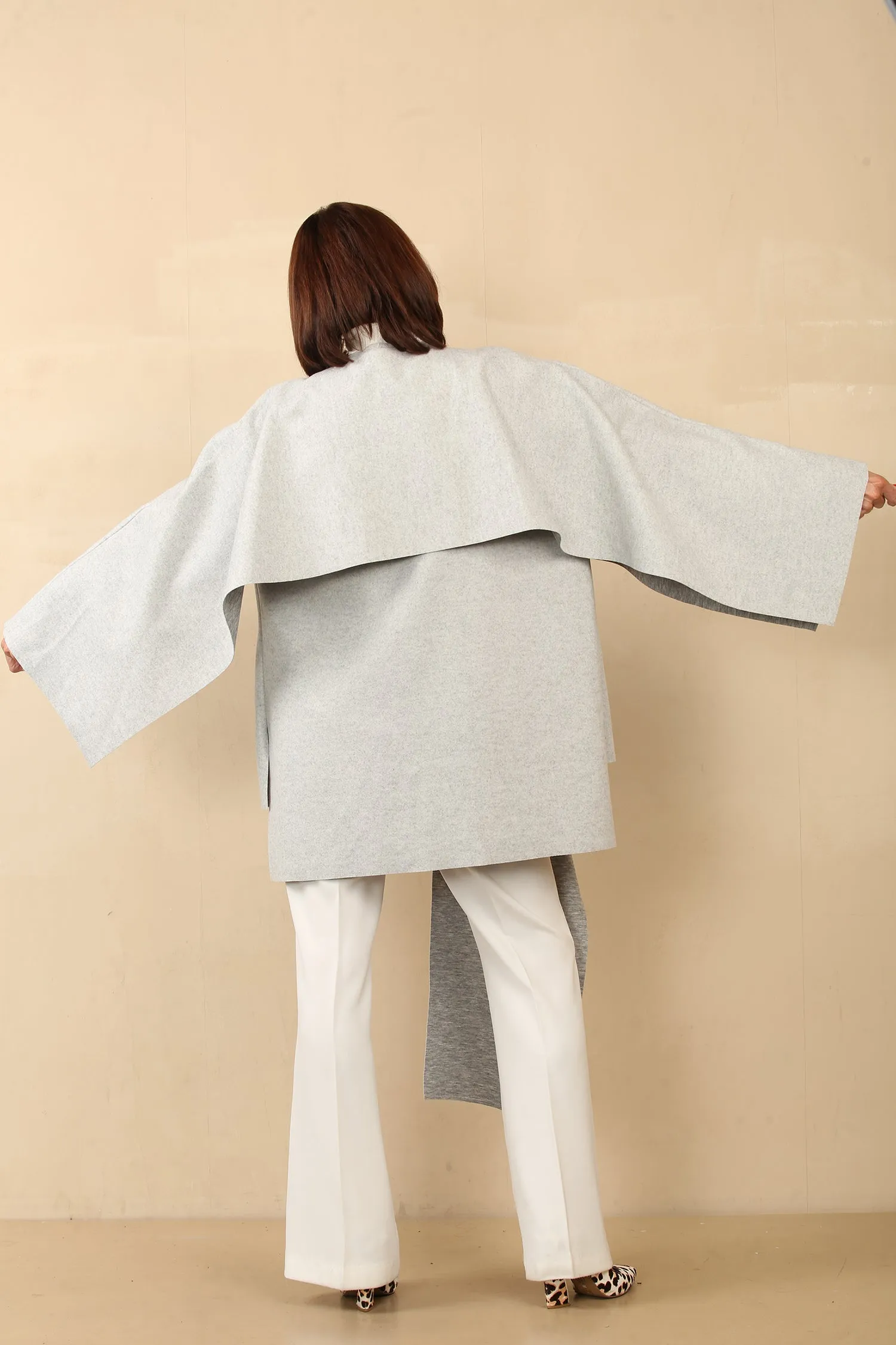 ANNABELLE CAPE COAT - GREY