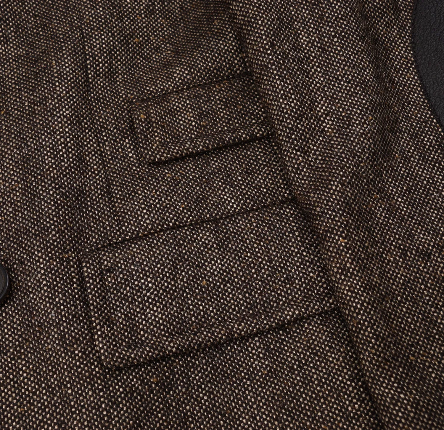 Belvest Donegal Tweed Wool Pea Coat