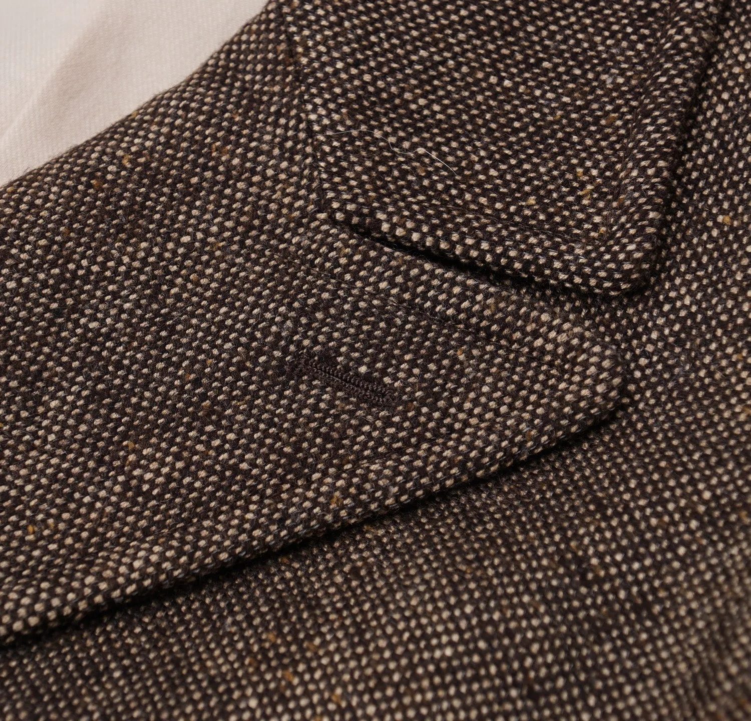 Belvest Donegal Tweed Wool Pea Coat