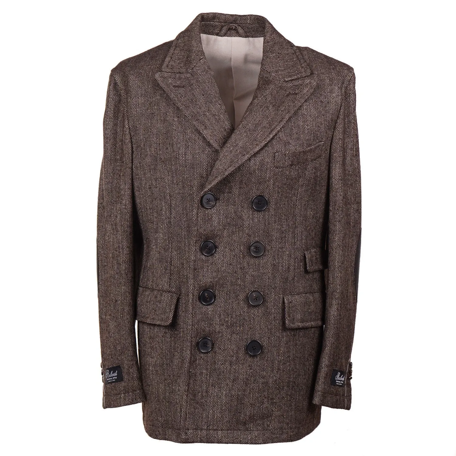 Belvest Donegal Tweed Wool Pea Coat