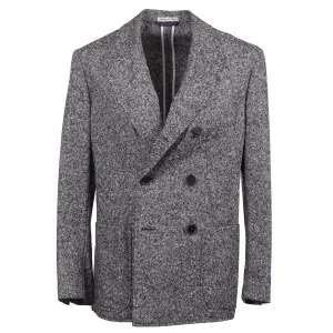 Belvest Donegal Tweed Wool-Silk Pea Coat