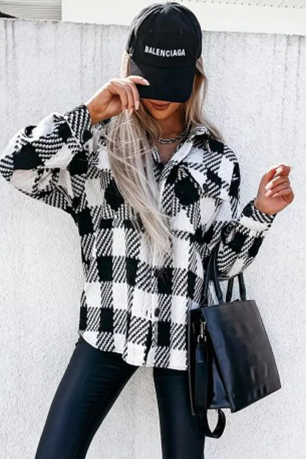 Black and White Buffalo Check Jacket