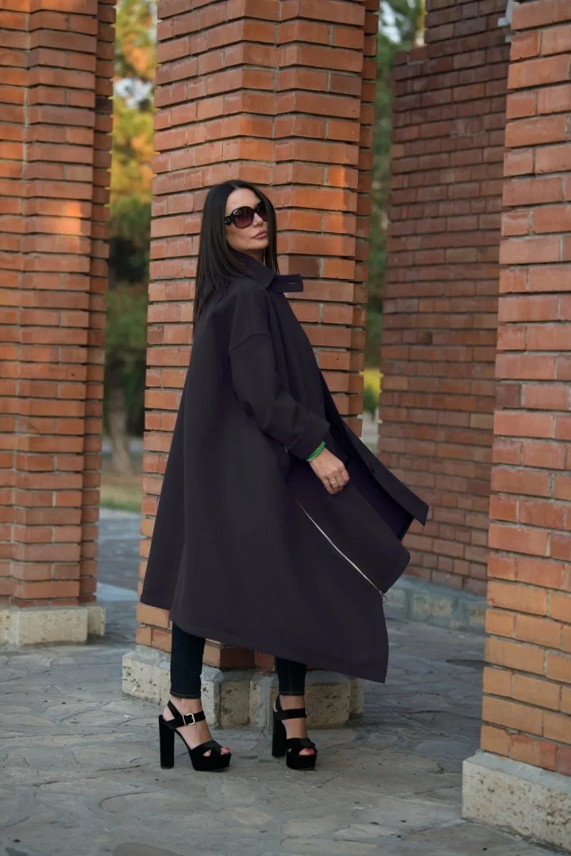 Black Wool Women Coat FEDERICA