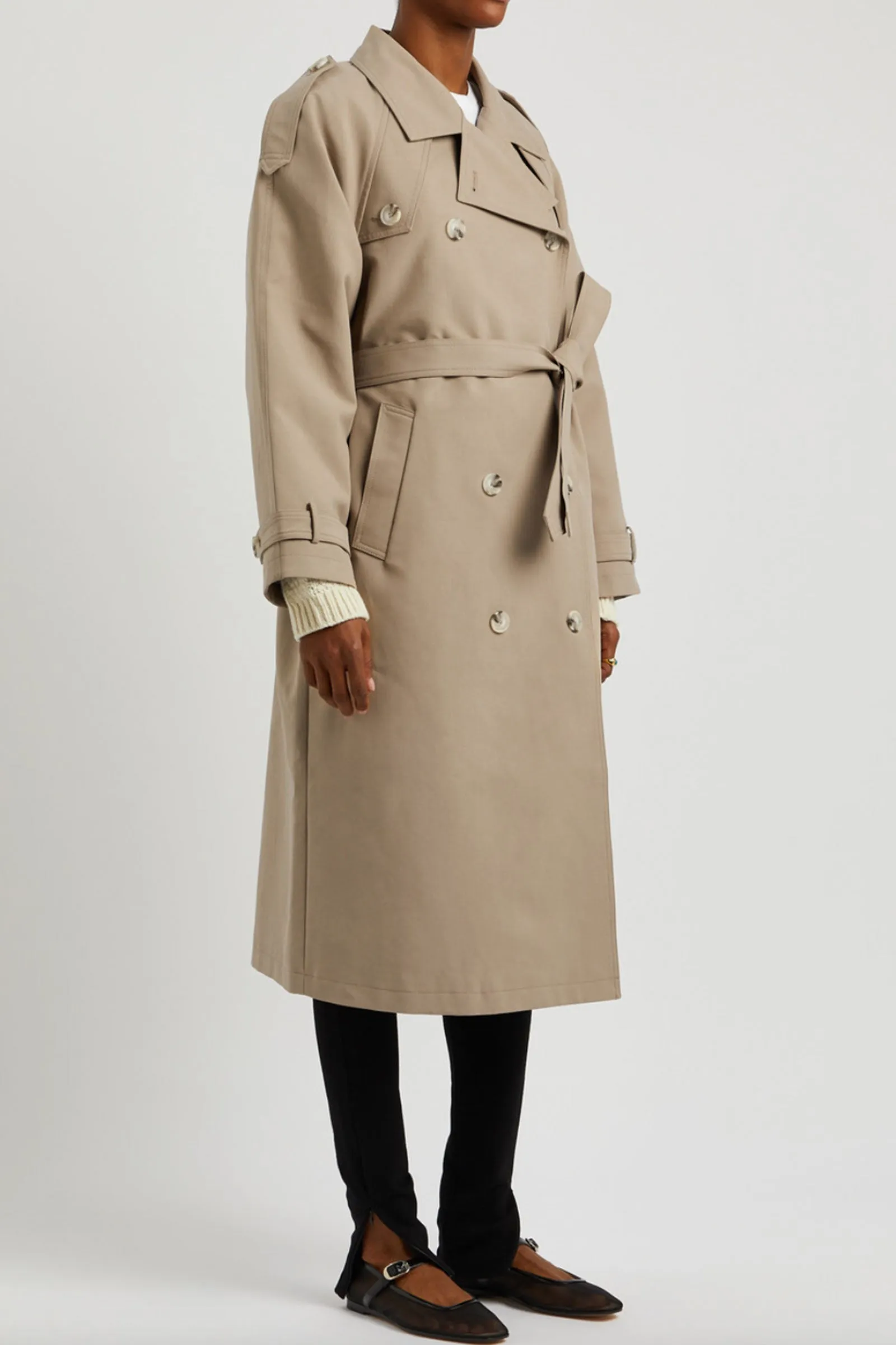 Bobby Meotine Mid Length Trench Coat