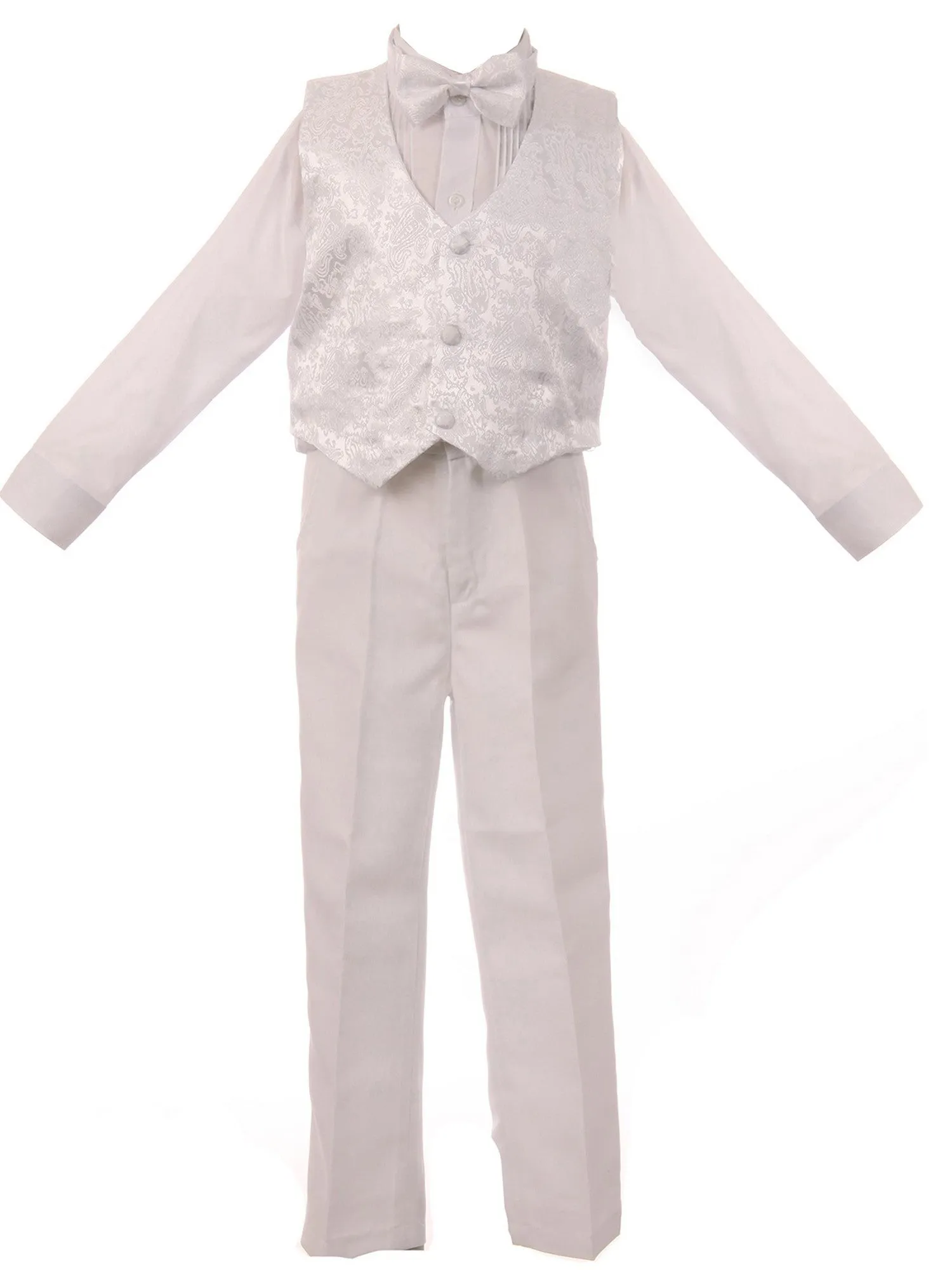 Boys Multi Color Jacquard Detailing Special Occasion Tuxedo Set 2T-20