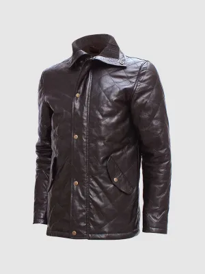 Brown Diamond Quilted Jacket