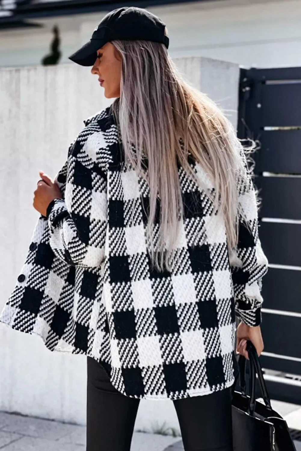 Buffalo Plaid Oversized Shirt Jacket