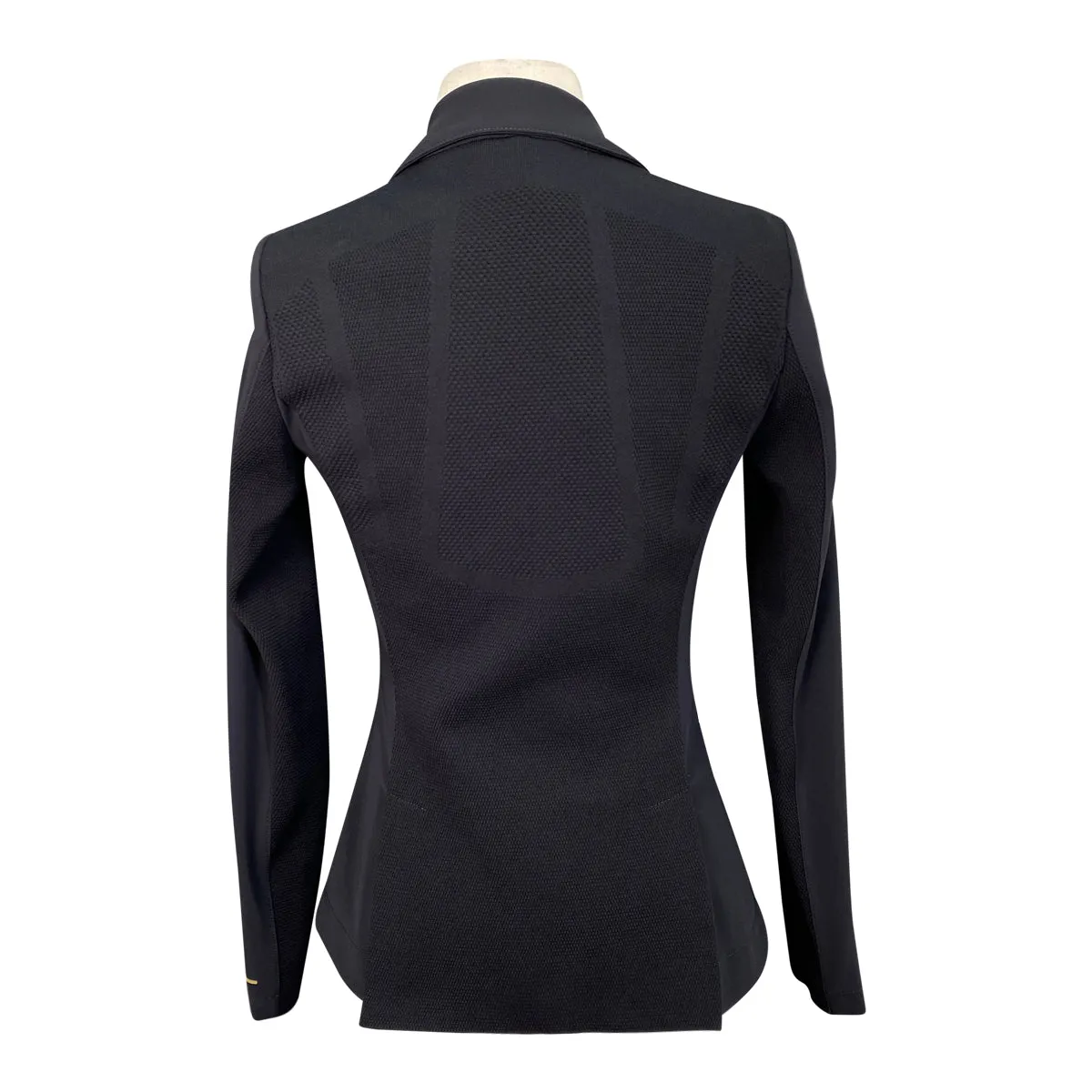 Cavalleria Toscana R-EVO Light Tech Zip Knit Show Jacket in Black w/Gold - Women's IT 40/US 6