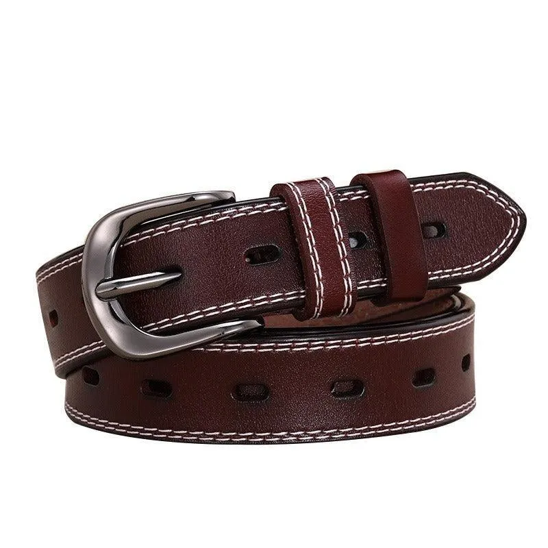 Ceinture en cuir pour femme, modèle April