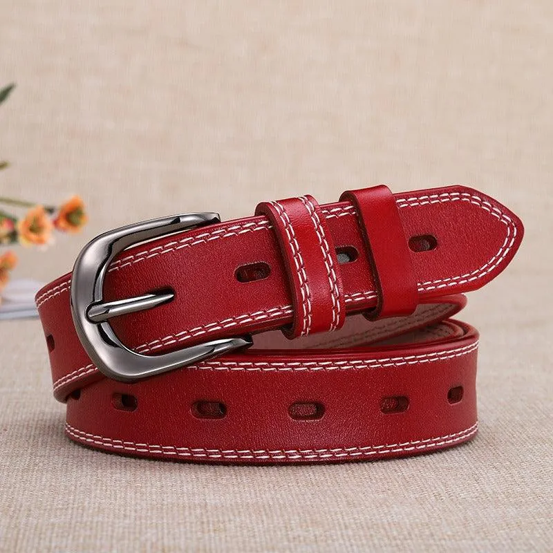 Ceinture en cuir pour femme, modèle April