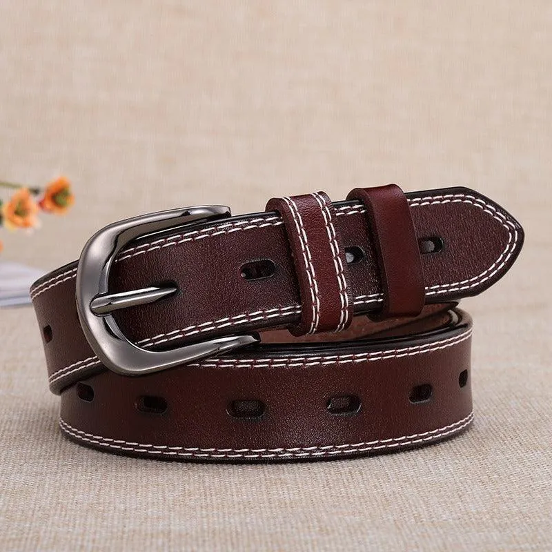 Ceinture en cuir pour femme, modèle April