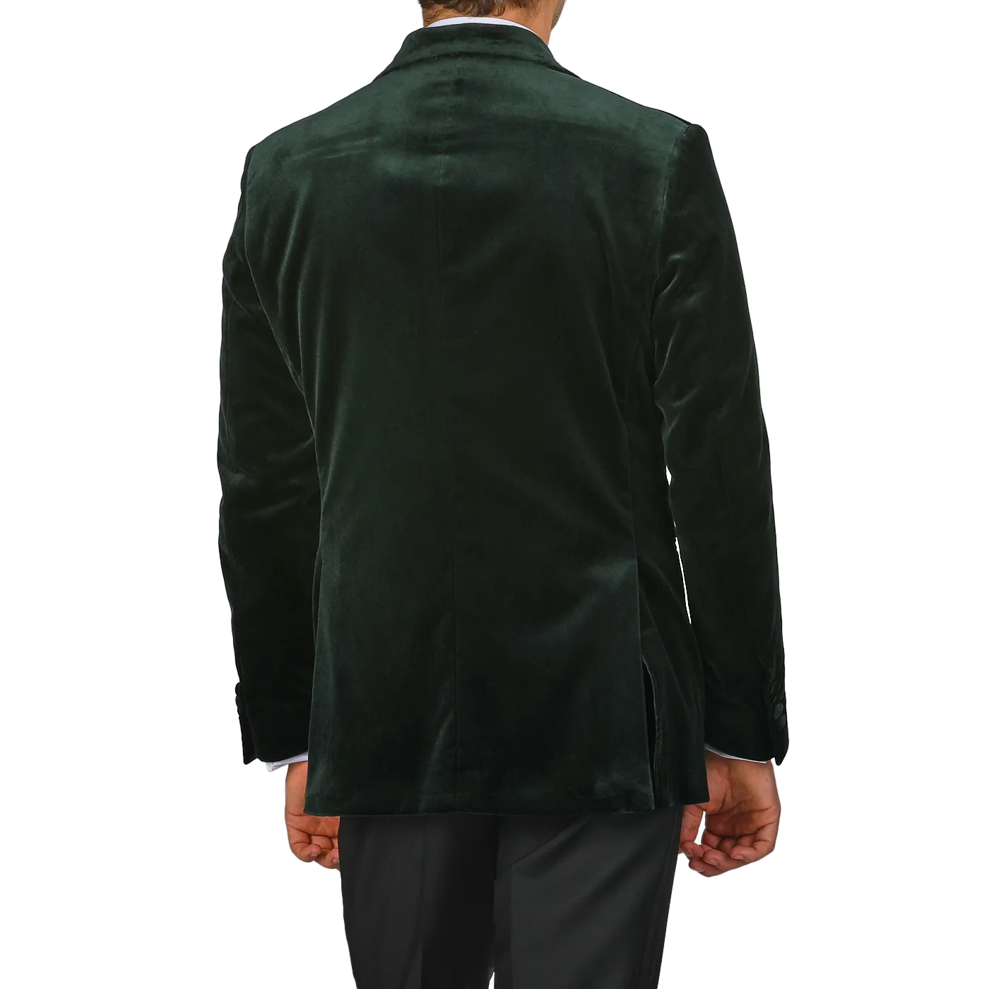 Dark Green Cotton Velvet Dinner Jacket