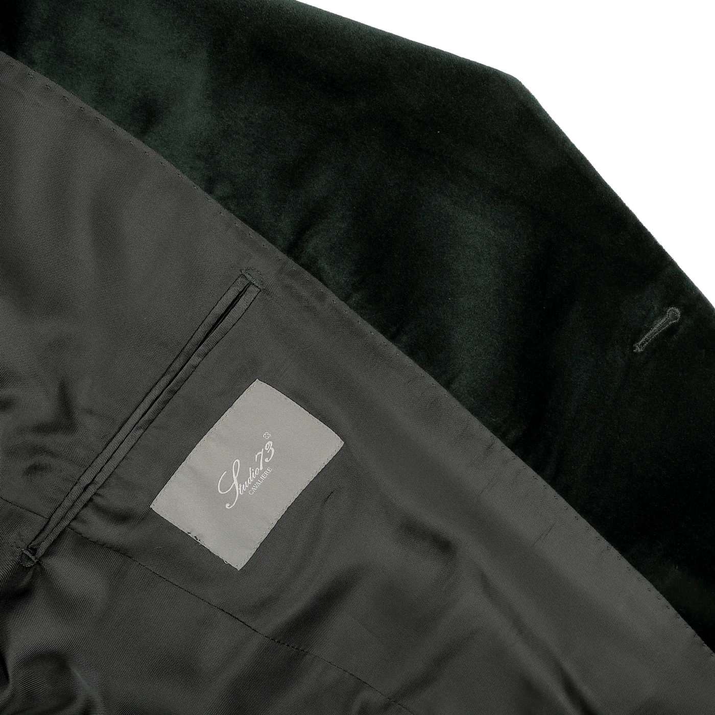 Dark Green Cotton Velvet Dinner Jacket