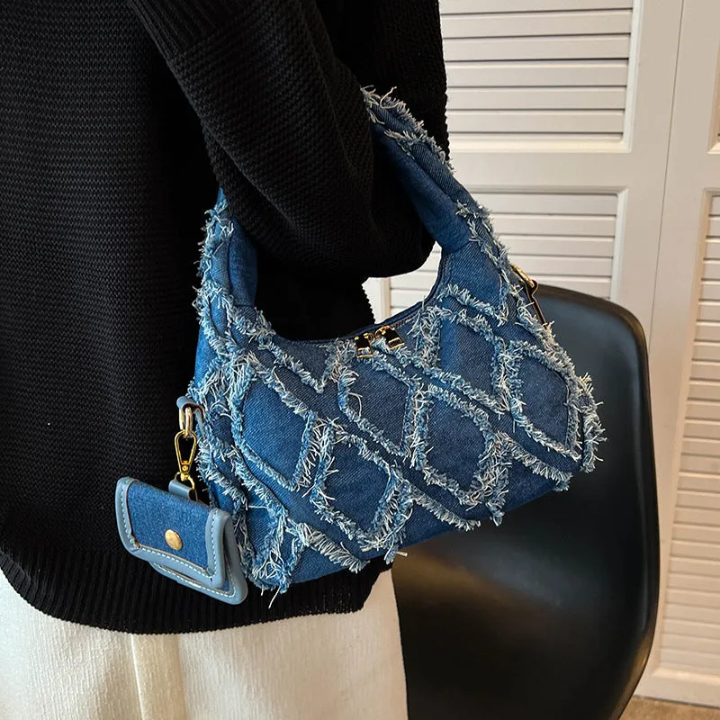 Denim Rugged Shoulder Bags