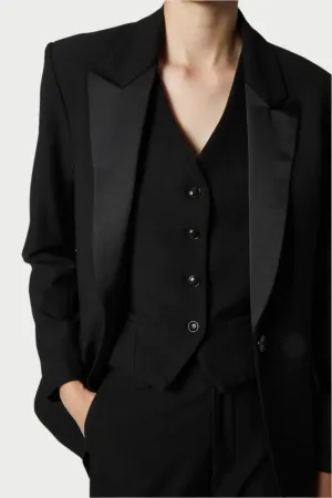 Dylan Tuxedo Jacket in Black