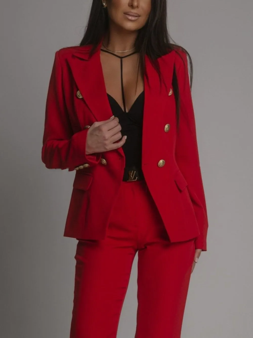 Elegant Women's Double-Breasted Business Suit – Sophisticated Style for Every Occasion