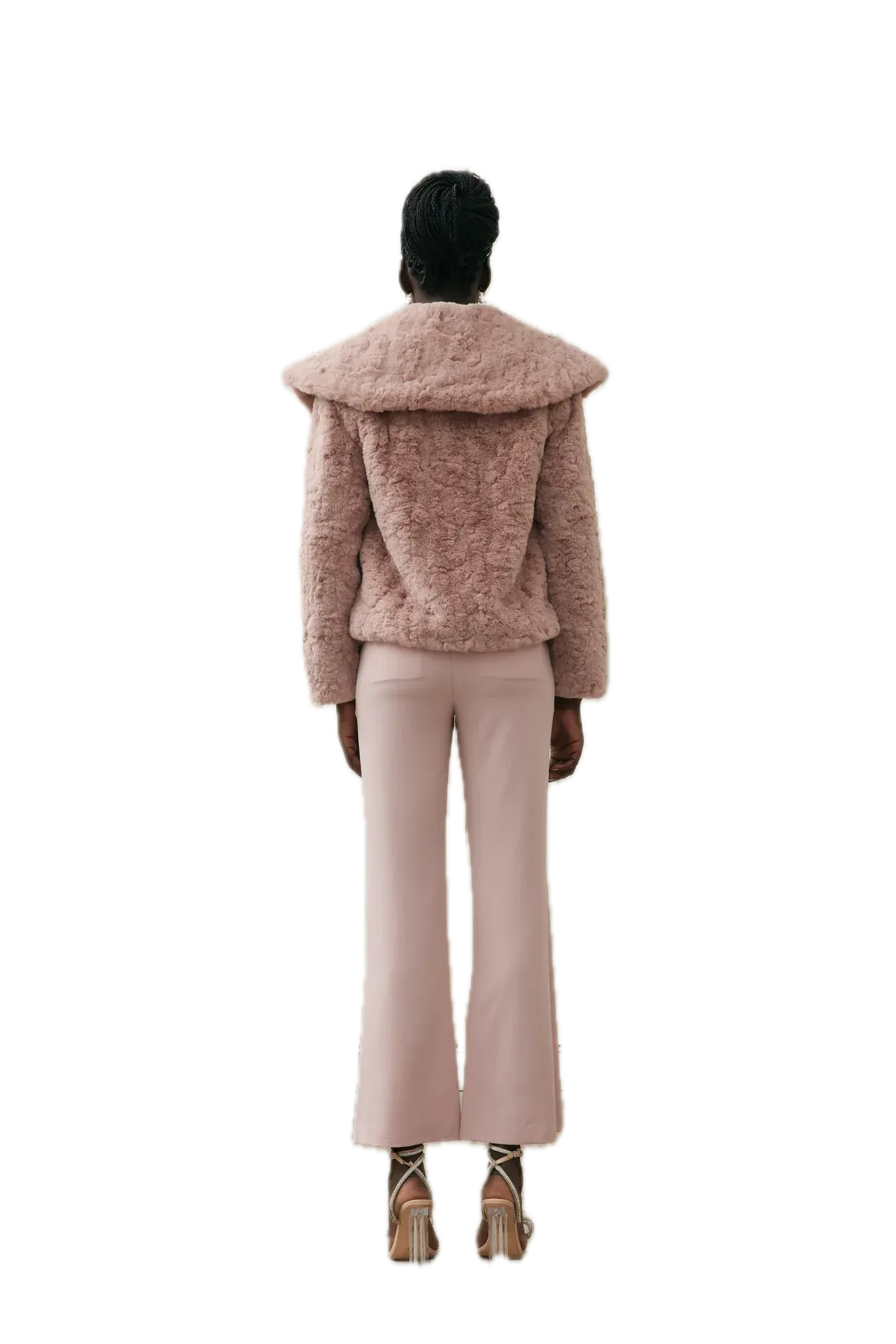 Elliatt Tiahnee Blush Pink Faux Fur Jacket - Luxuriously Soft and Stylish