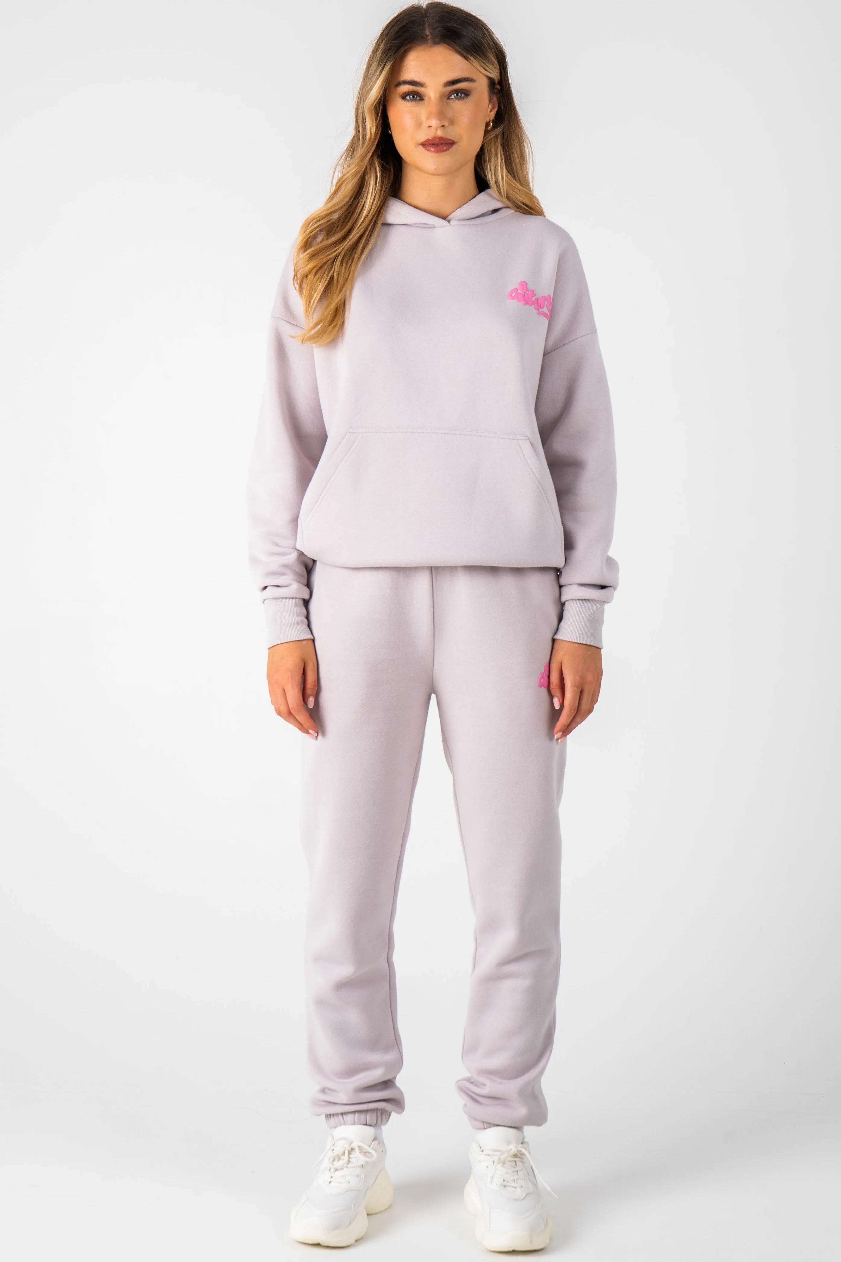 Erindale Oversized Fleece Tracksuit - Metal Grey