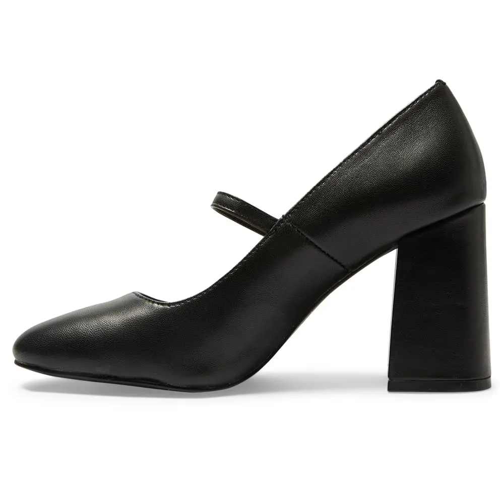 Gina Heel in Black Leather