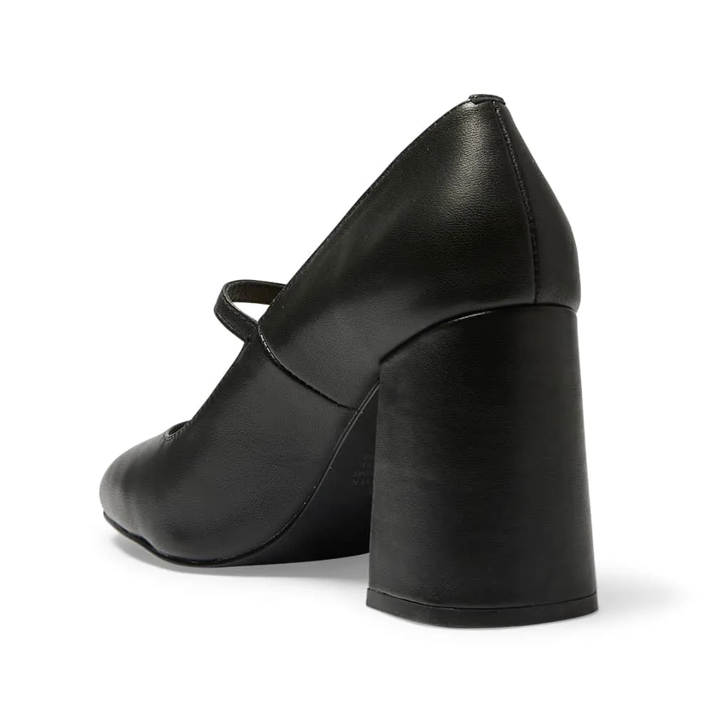 Gina Heel in Black Leather