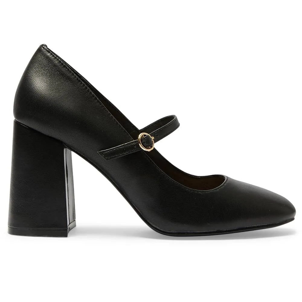 Gina Heel in Black Leather