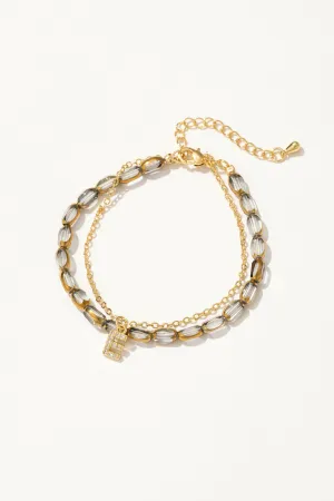 Glimmer Chain Bracelet Grey