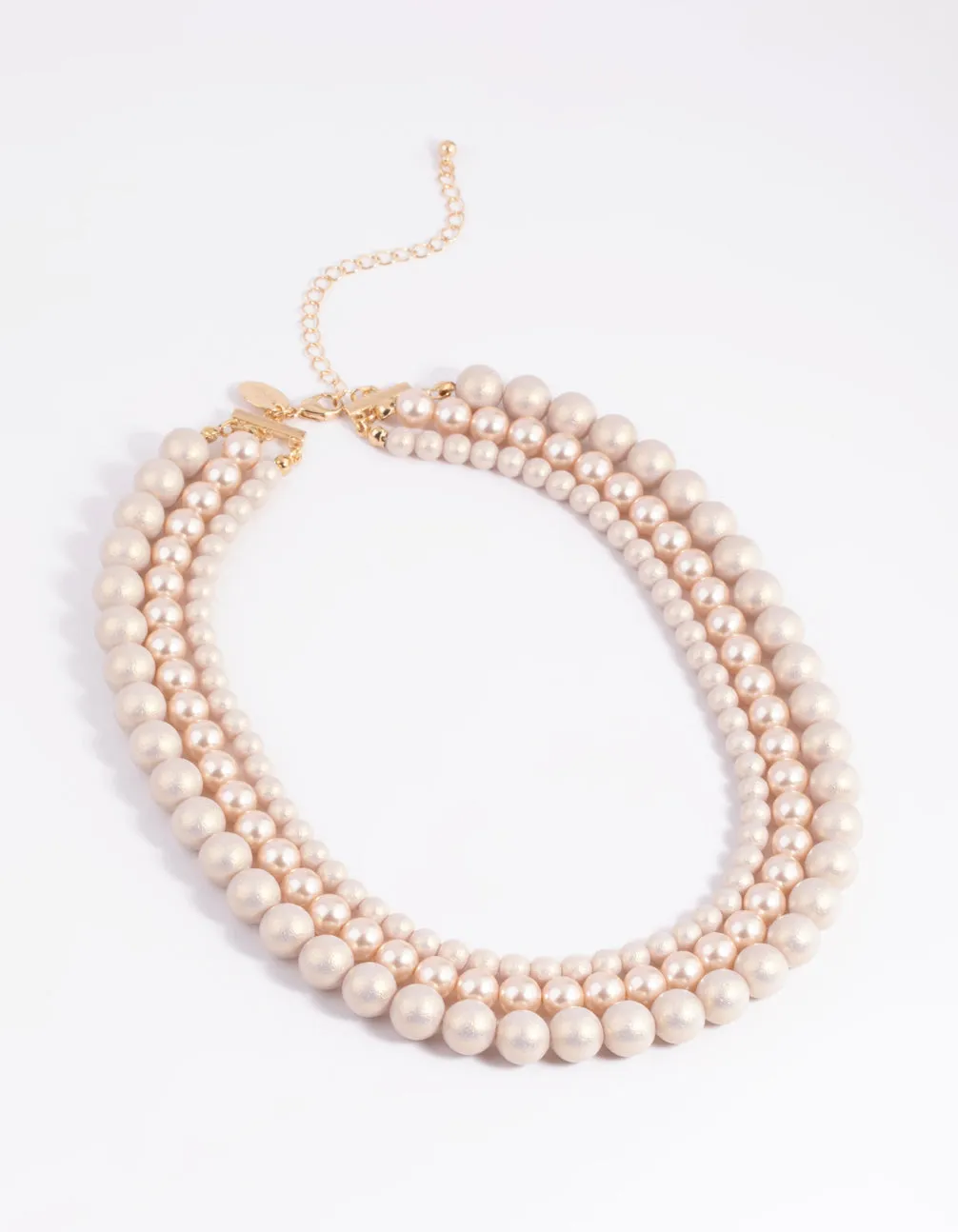 Gold Pearl & Bead Layered Necklace