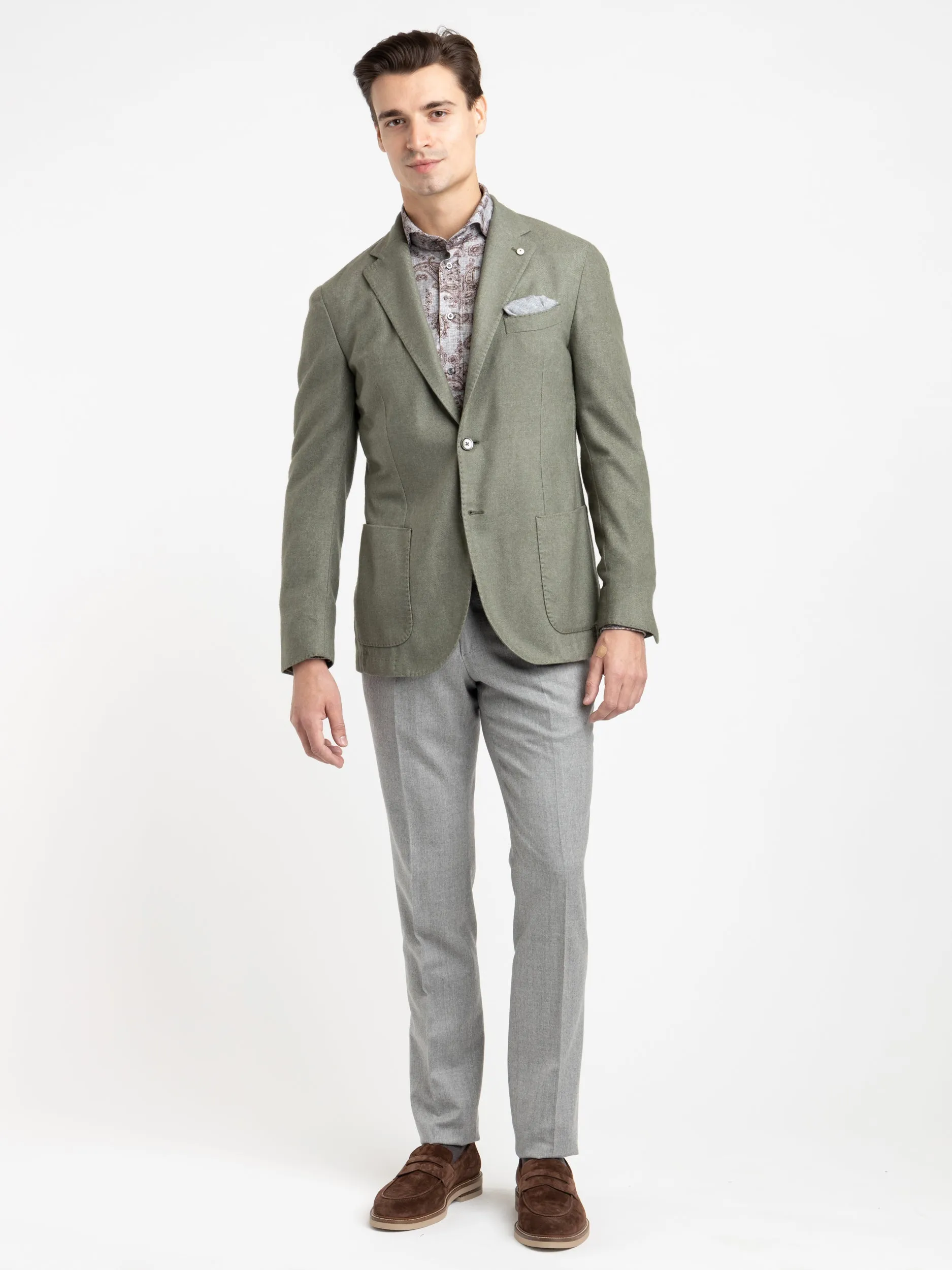 Green Garment-Dyed Jack Sport Jacket