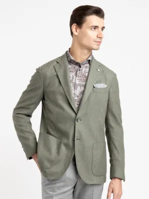 Green Garment-Dyed Jack Sport Jacket