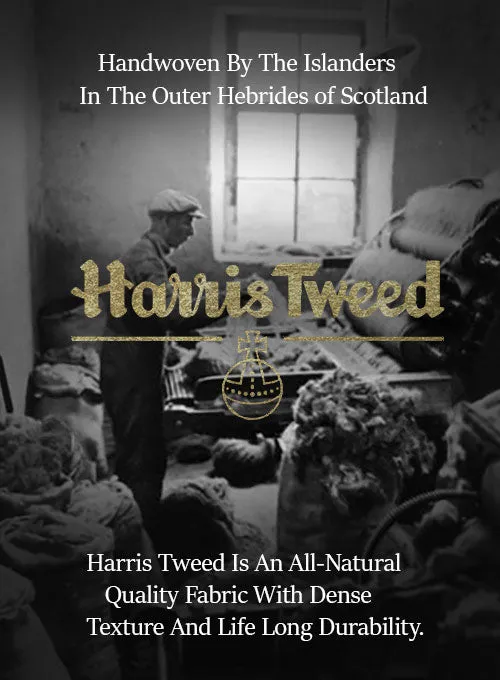 Harris Tweed Barley Brown Pea Coat