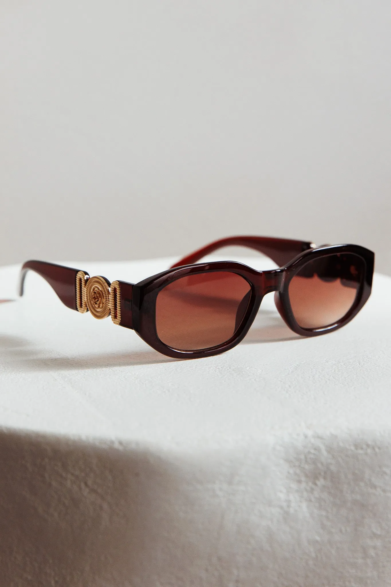 Heartfelt Square Sunglasses Brown