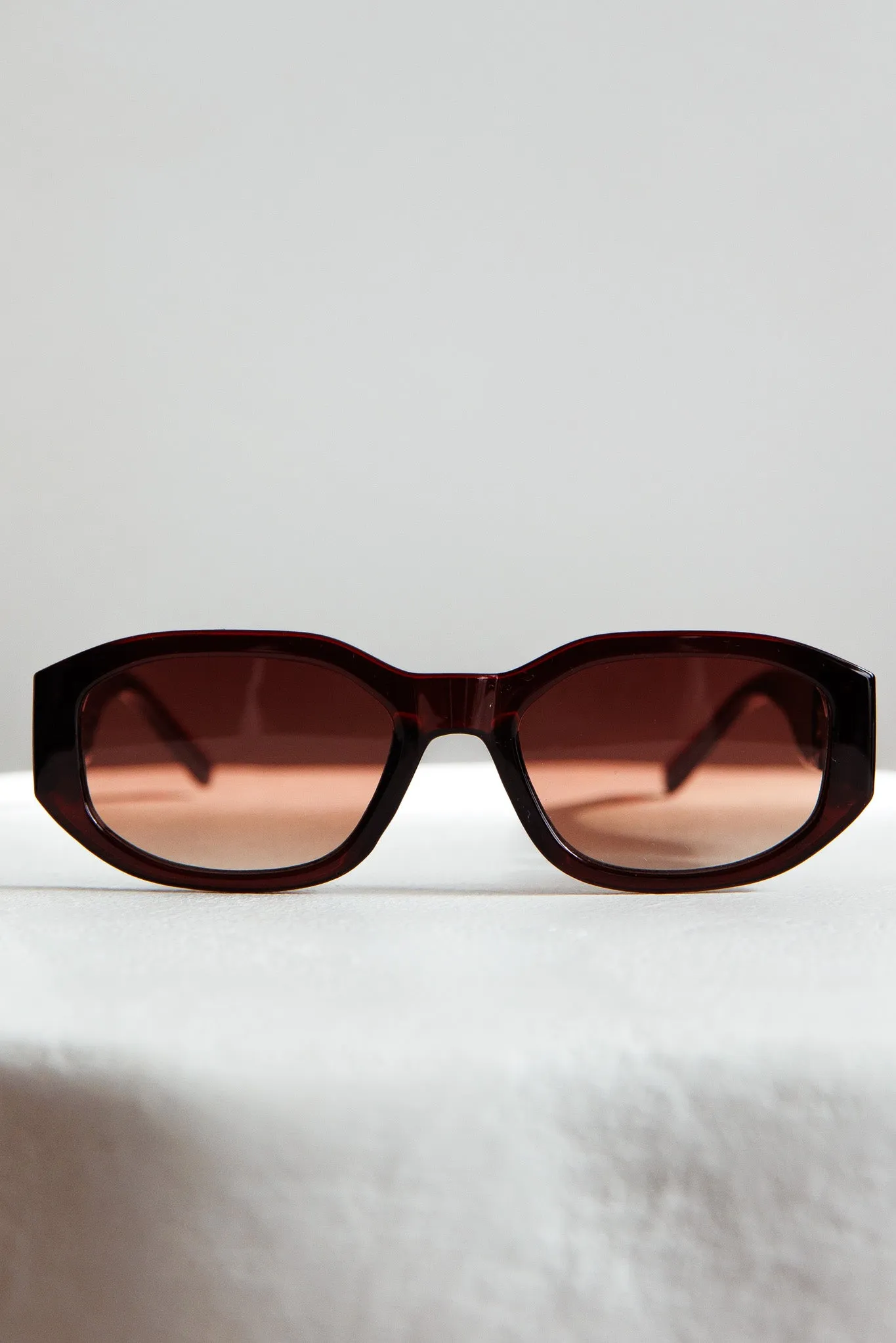 Heartfelt Square Sunglasses Brown