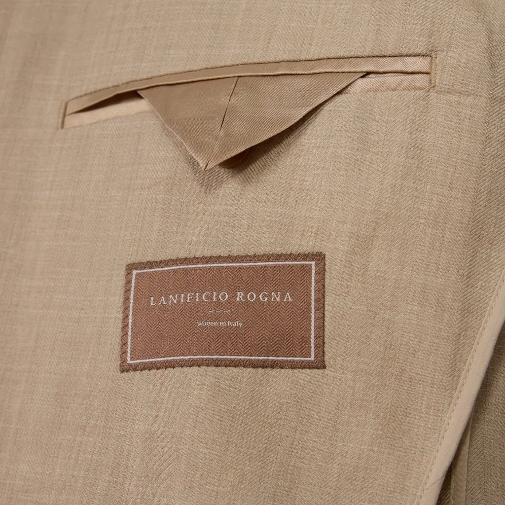 HENRY SARTORIAL Herringbone Notch Soft Blazer BEIGE REG