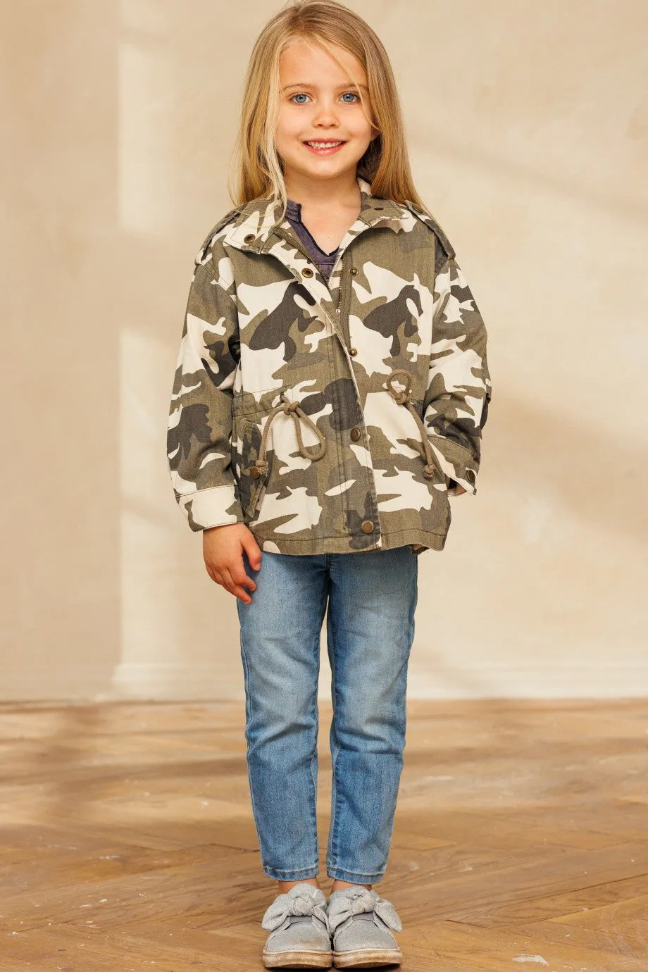 KIDS Oversized Camo Jacket