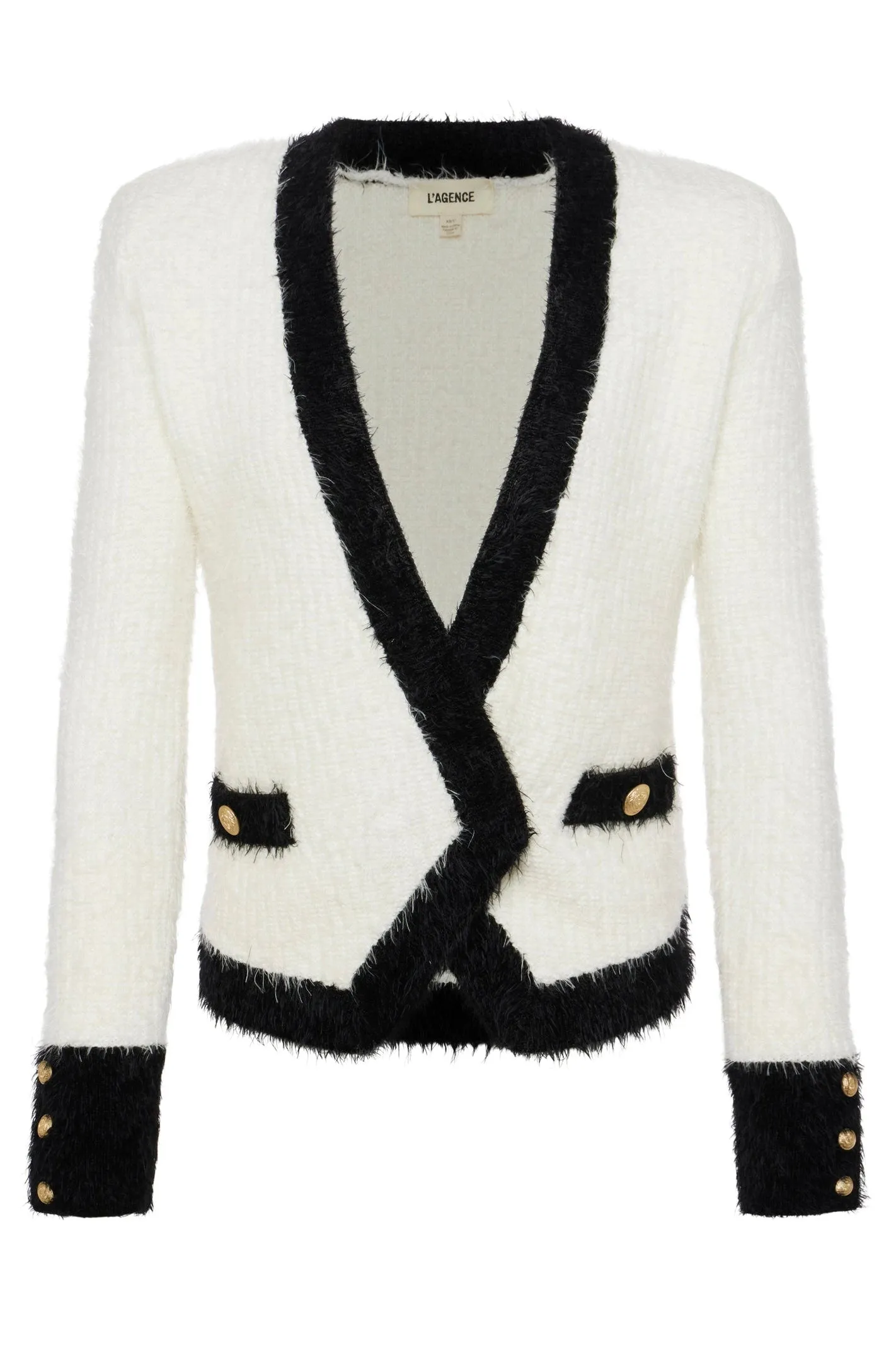 L'Agence Georgia Contrast Cardigan Blazer