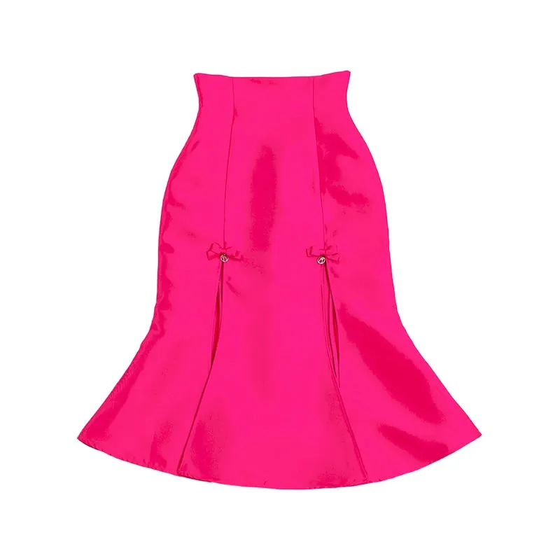 Le Palais Vintage Pink Mertail Skirt - Saia