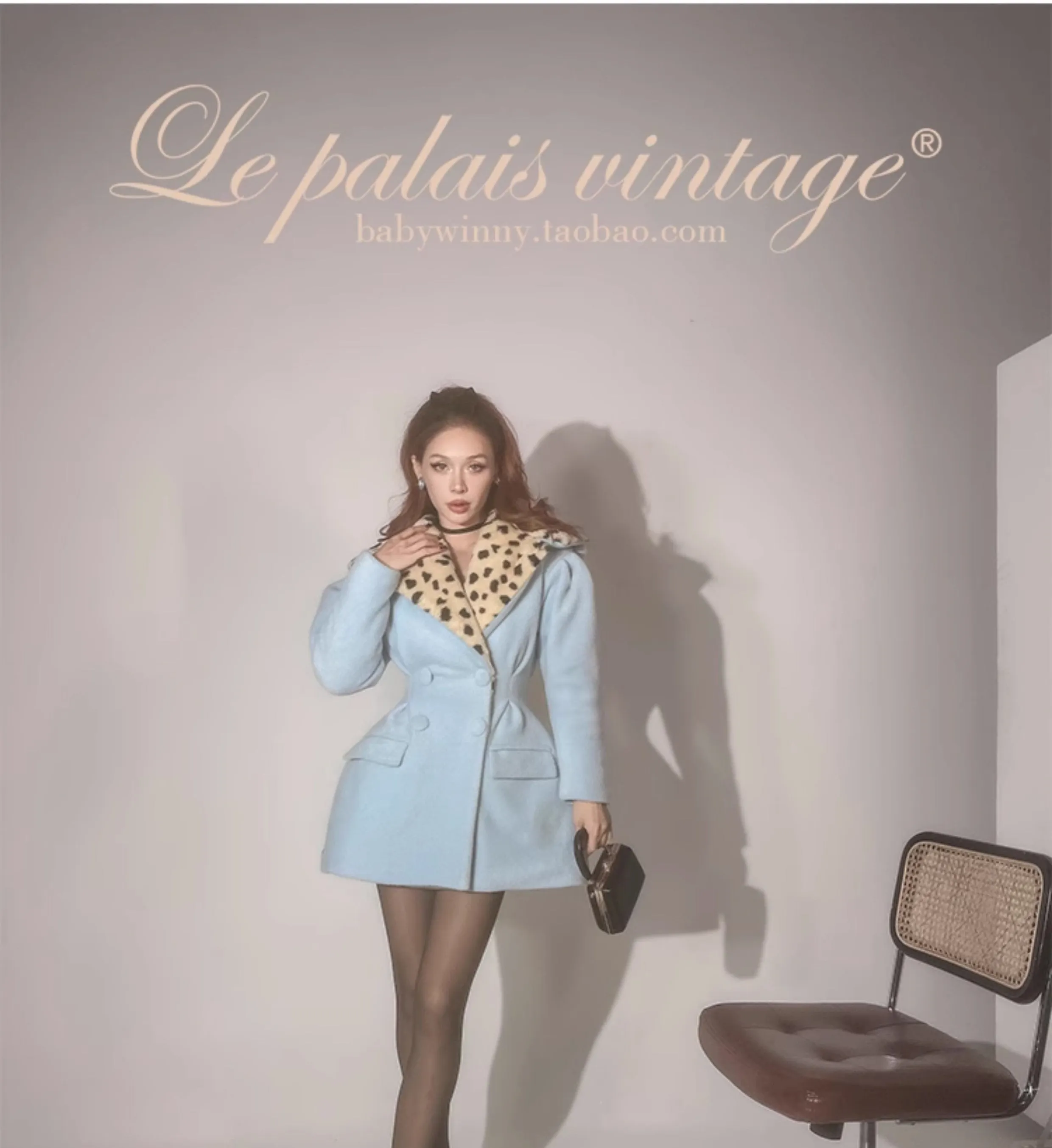 Le Palais Vintage Sweetheart Baby Blue coat - Mauni