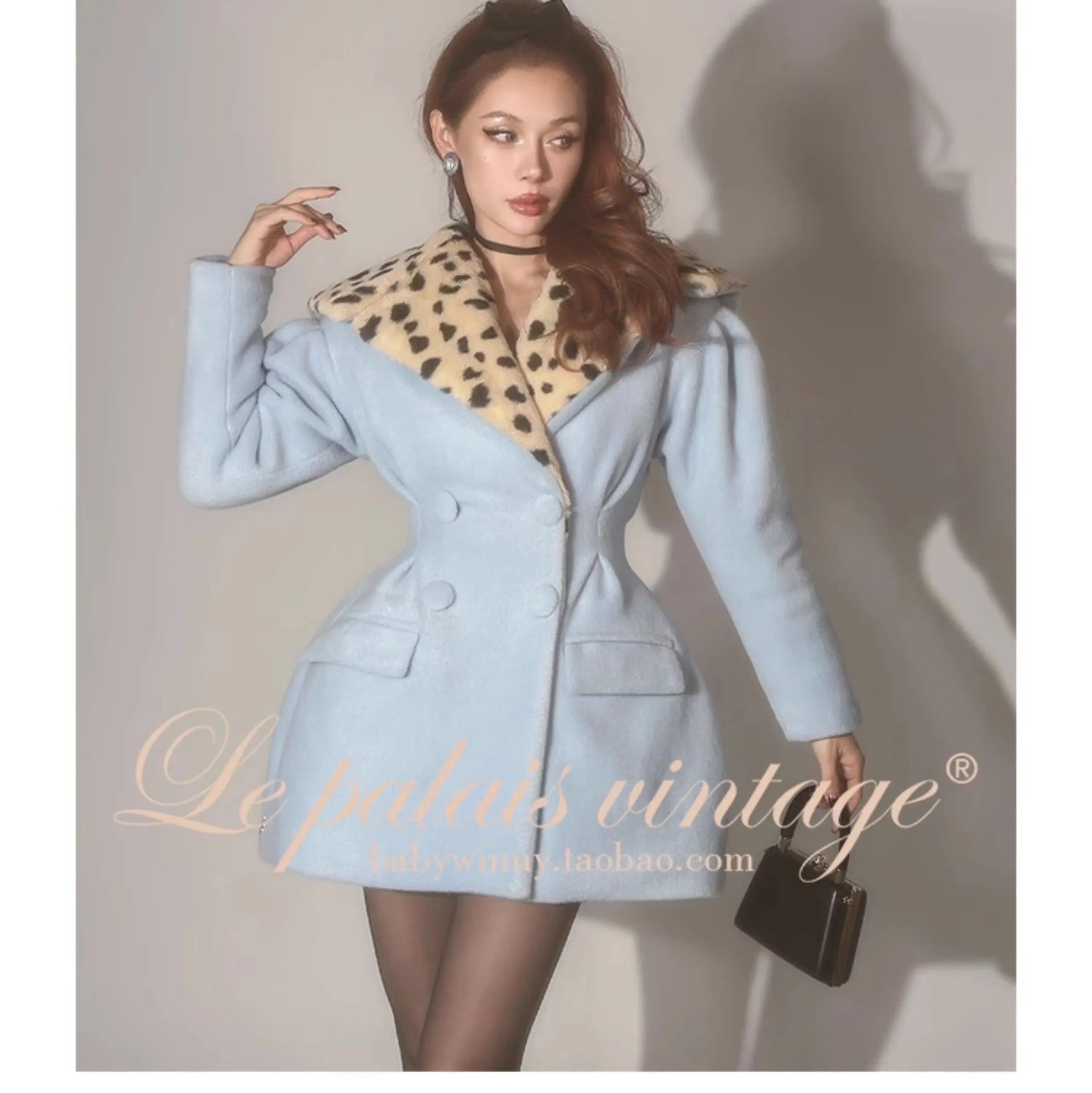 Le Palais Vintage Sweetheart Baby Blue coat - Mauni