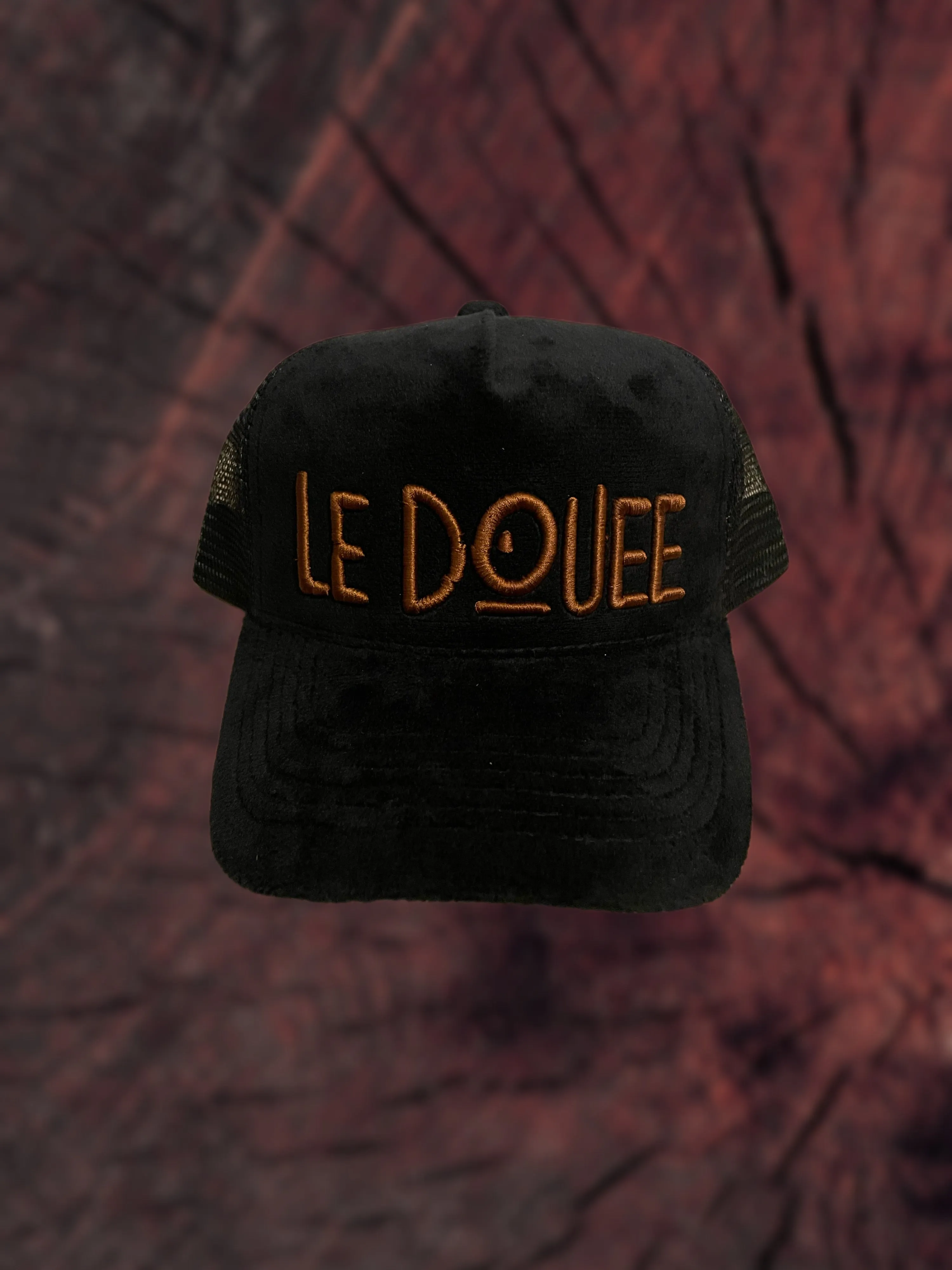 Ledouee Black Velvet/Suede Truckers