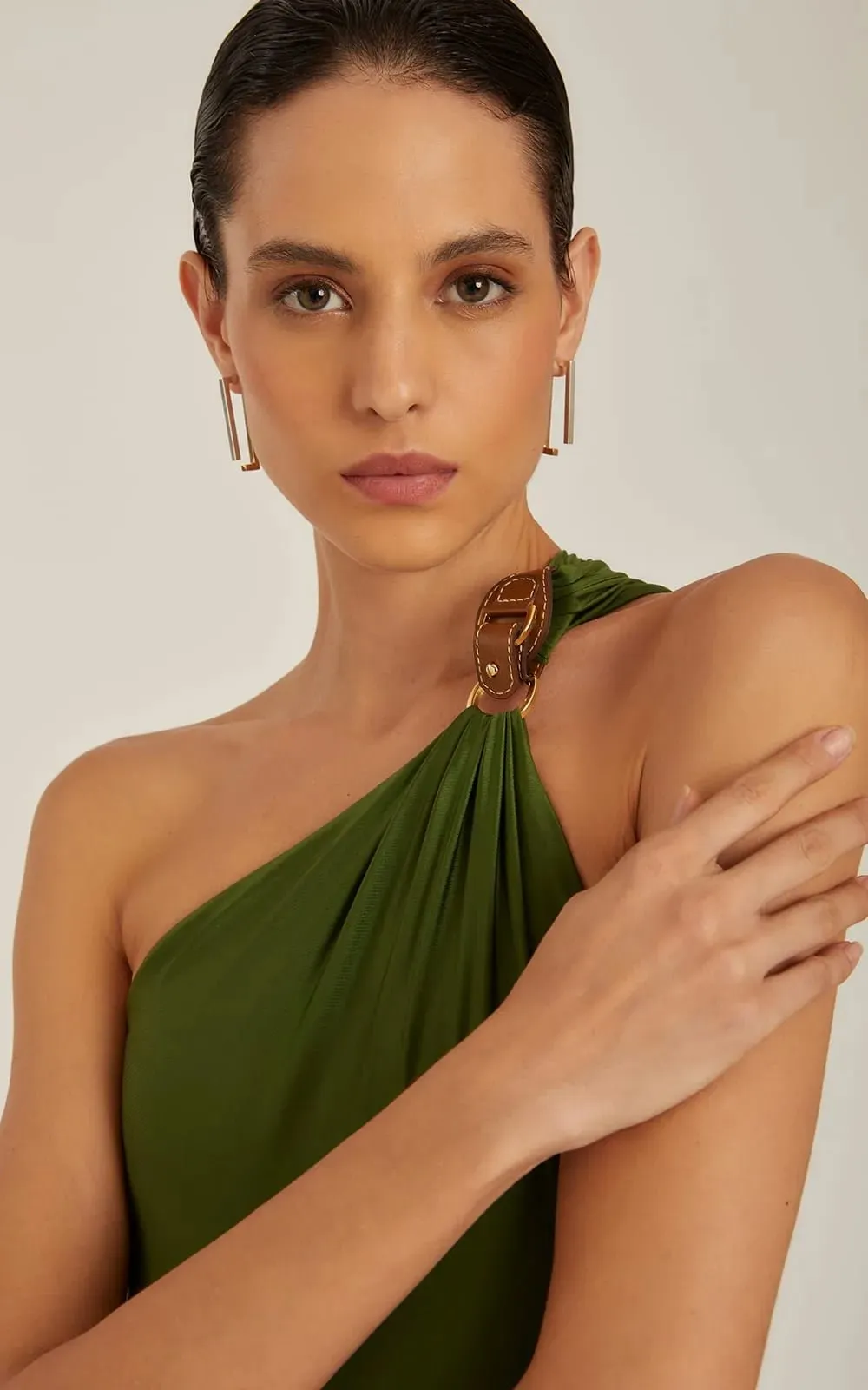 Lenny Niemeyer One Shoulder Detail One Piece