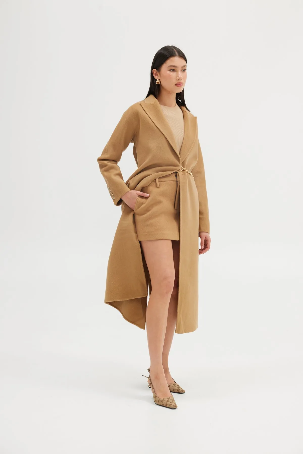 Mara Wool Coat - Walnut