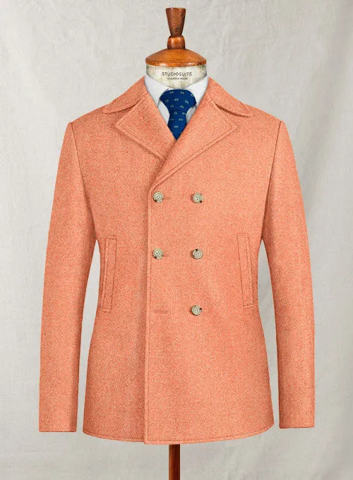 Melange Musk Tweed Pea Coat