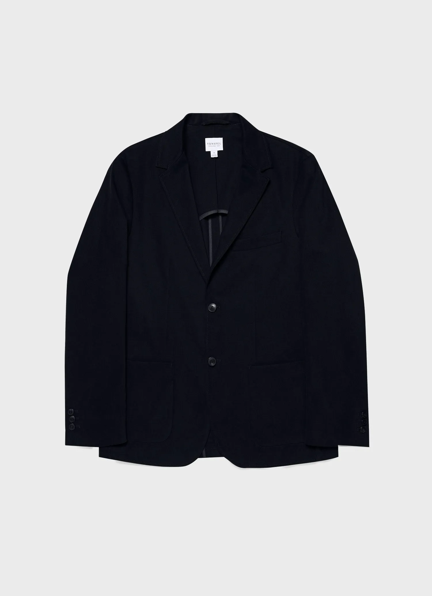 Men's Brushed Cotton Wool Two-Piece Suit in Navy