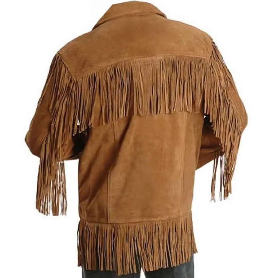 Mens Traditional Cowboy Western Leather Jacket