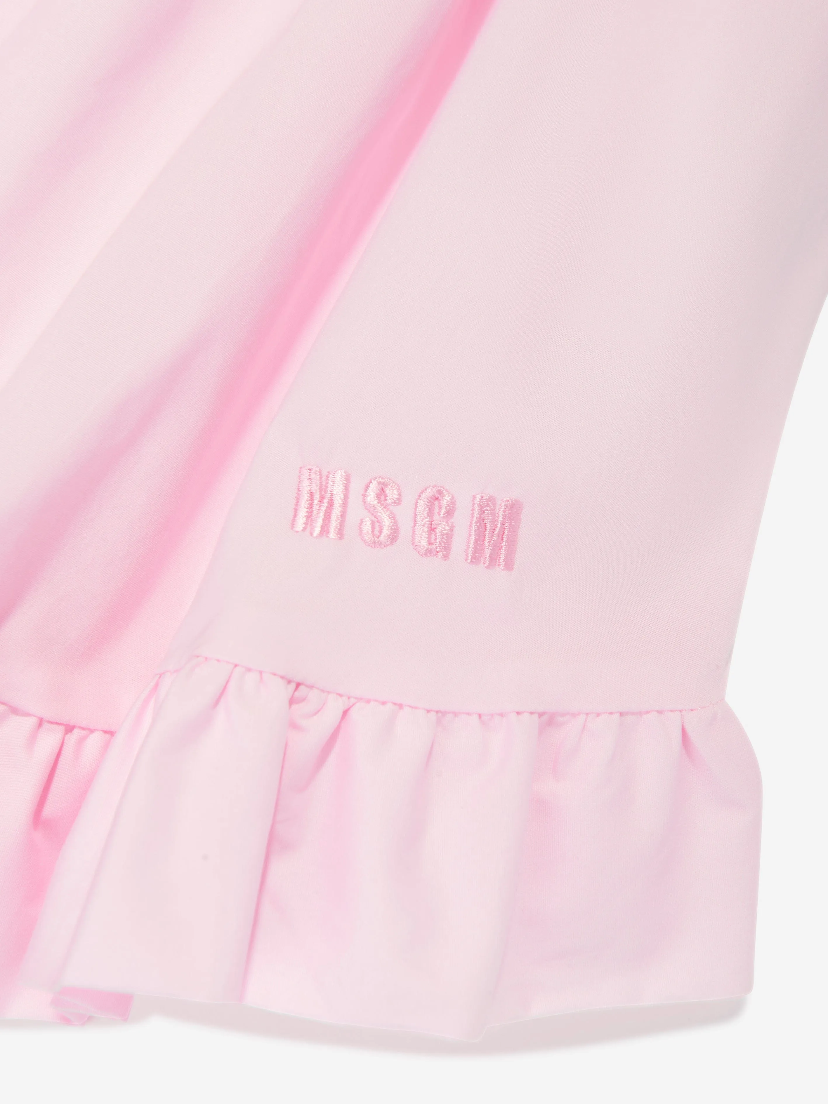 MSGM Girls Poplin Skirt in Pink