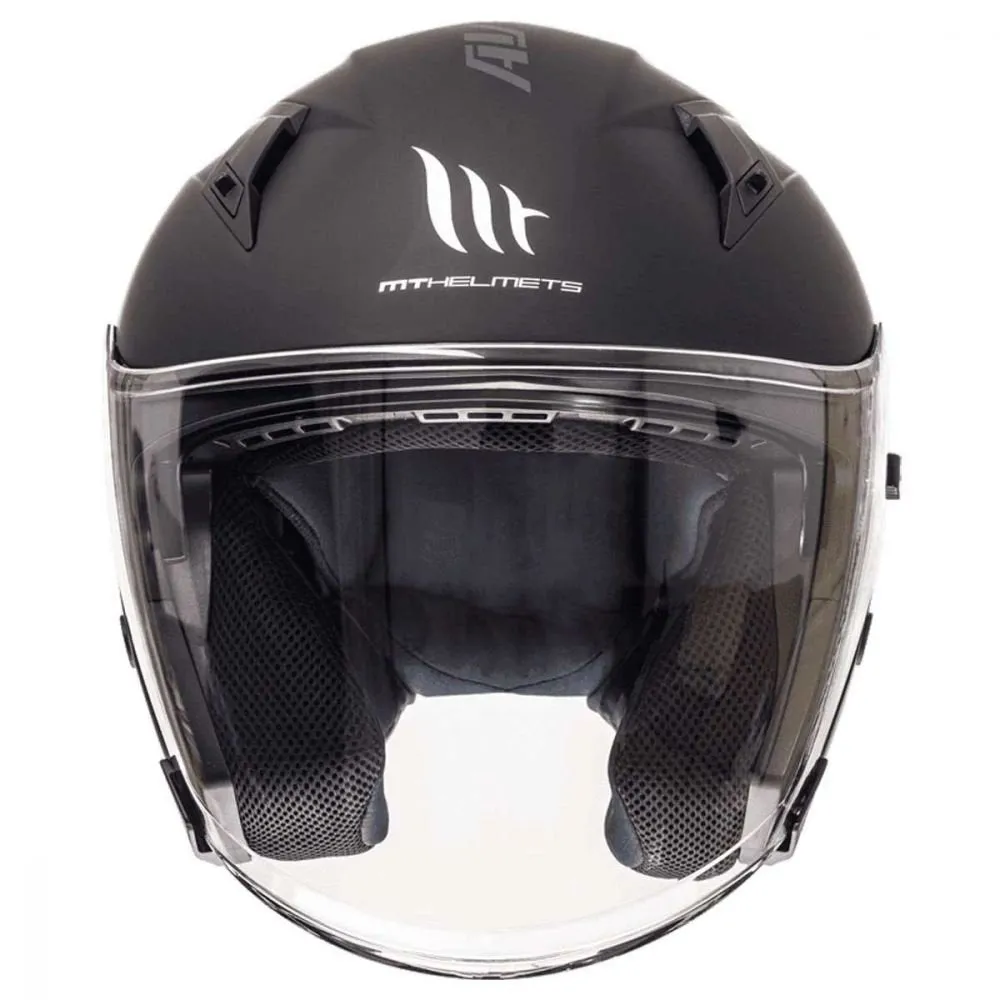 MT Avenue Matt Black Stylish Urban Motorcycle Helmet