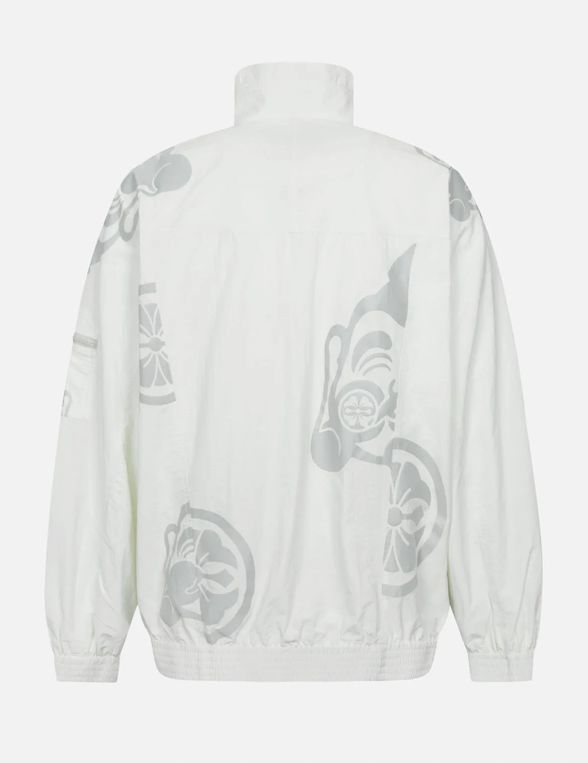 Multi Godhead and Kamon Reflective Print Loose Fit Windbreaker